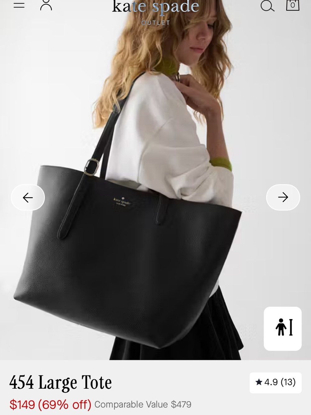 Kate Spade Large 454 Tote & Accessories